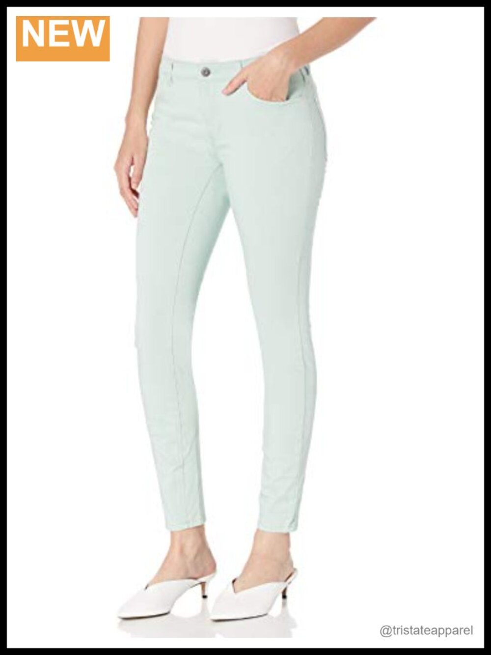 Twill Skinny 4 Pocket Pant Built-In Tummy Panel 4-Way Stretch
